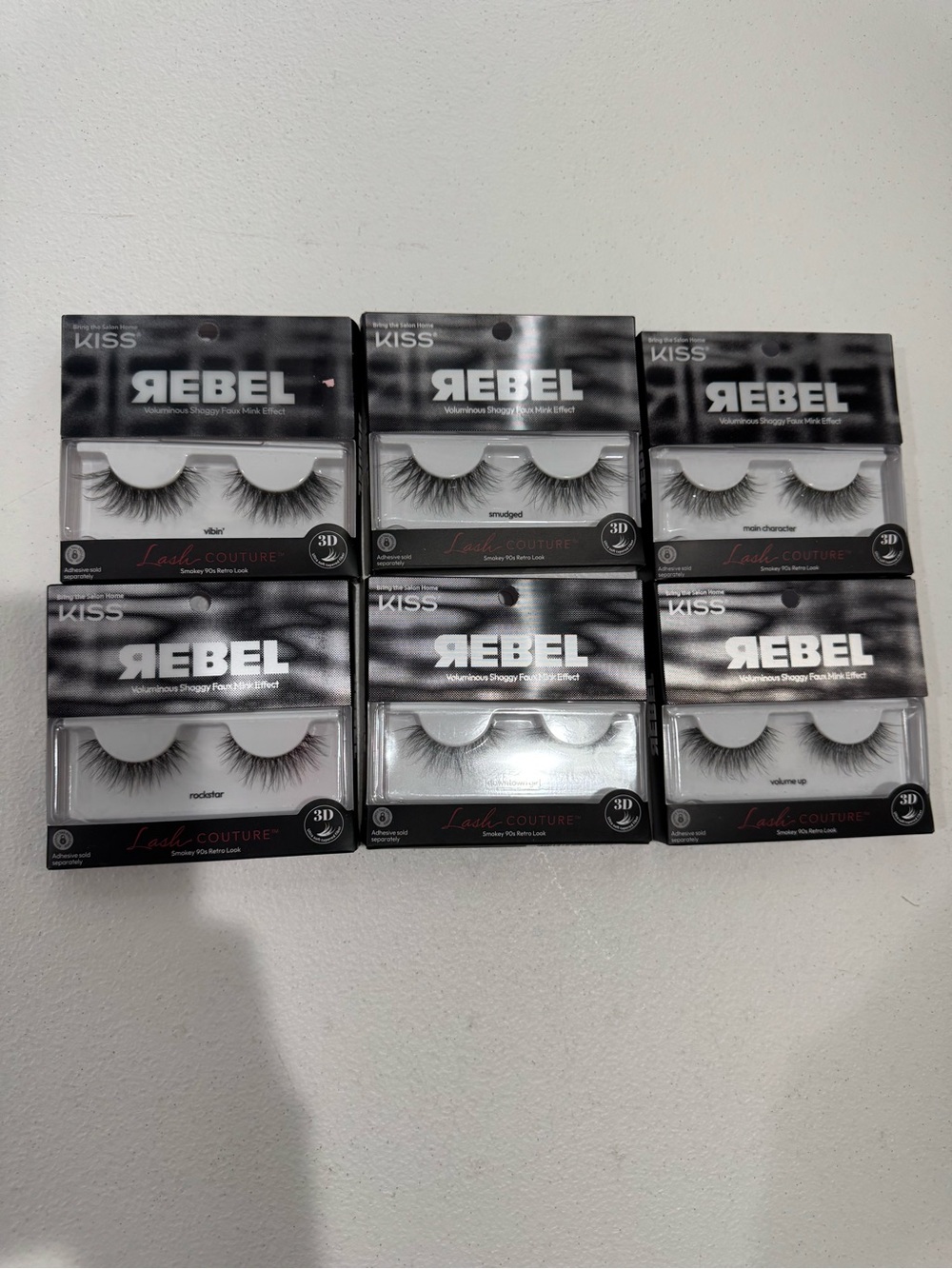 KISS Rebel Lash Couture Faux Mink Lash Bundle 6 Pairs NIP